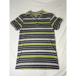 Nike DRI FIT Striped Polo Tee Shirt Men’s Medium Activewear
